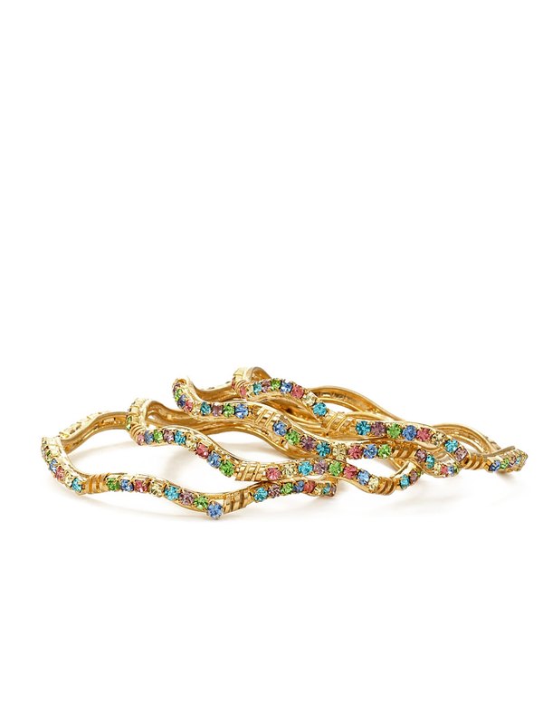 Royal Diadem Set of 4 Golden Bangles