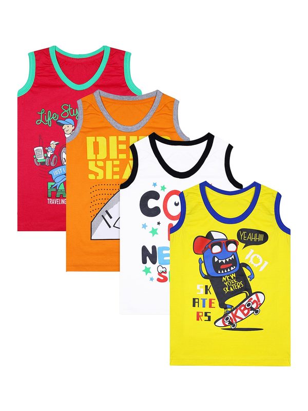 Luke & Lilly Boys Multicoloured Printed Round Neck T-shirt
