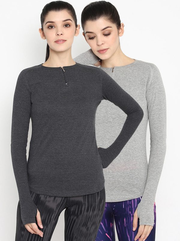 appulse Women Multicoloured Solid Henley Neck T-shirt