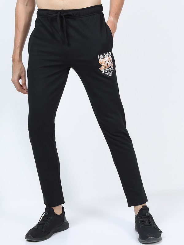 HIGHLANDER Men Black Solid Slim-Fit Track Pants