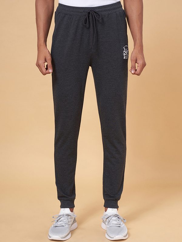 Ajile by Pantaloons Men Grey Melange Solid Slim-fit Joggers