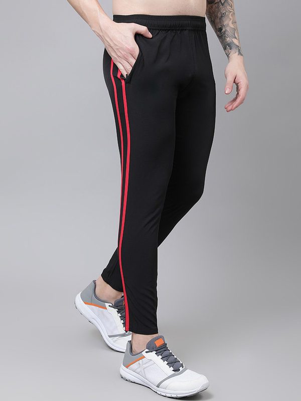 Dpassion Men Black Solid Running Track Pants