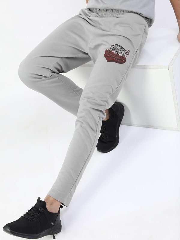 HIGHLANDER Men Grey Printed Track Pants