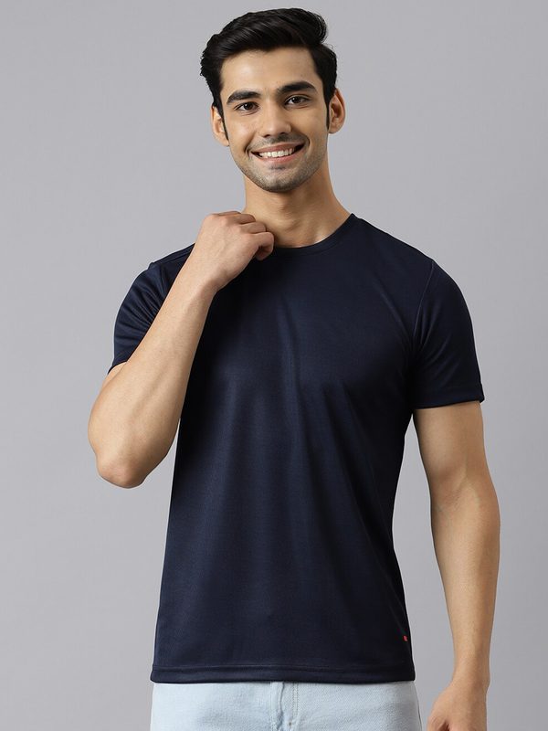 BESIMPLE Men Solid Round Neck Regular Fit T-shirt