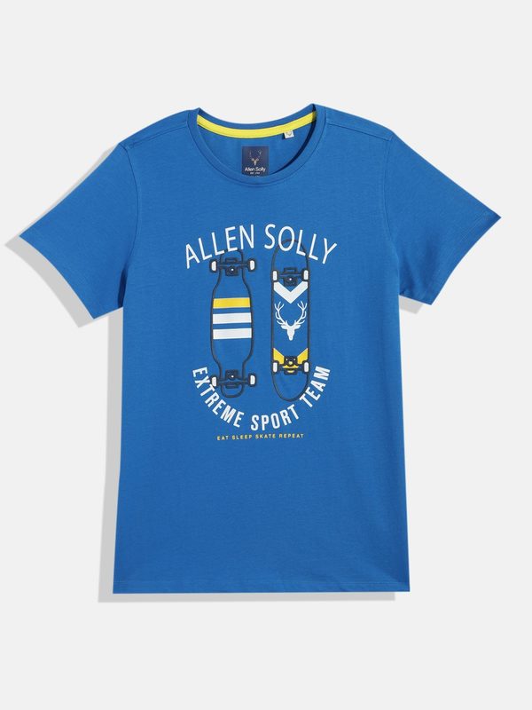 Allen Solly Junior Boys Brand Logo Printed Pure Cotton T-shirt