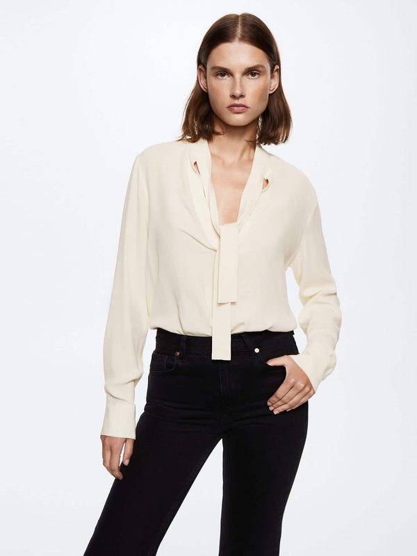 MANGO Tie-Up Neck Sustainable Top
