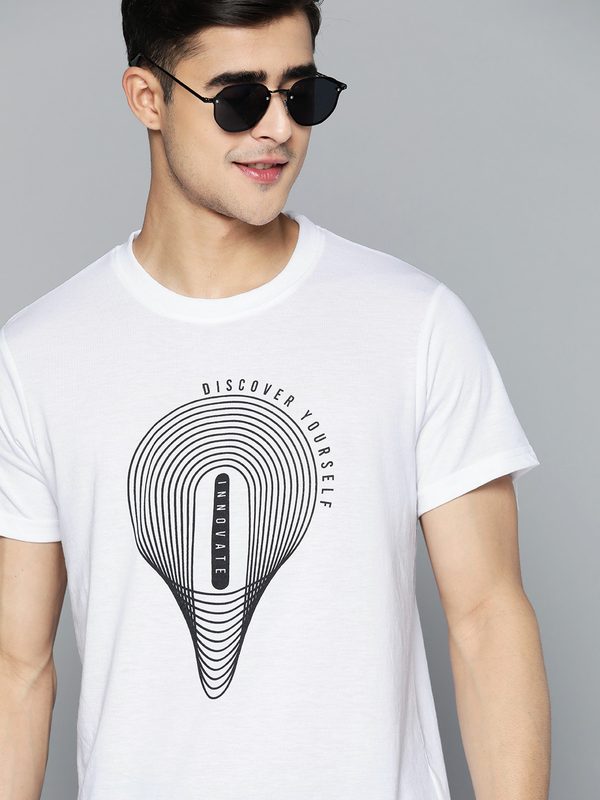 HERE&NOW Men Graphic Print T-shirt