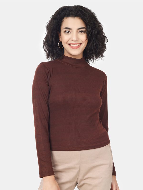 angloindu Long Sleeves High Neck T-Shirt