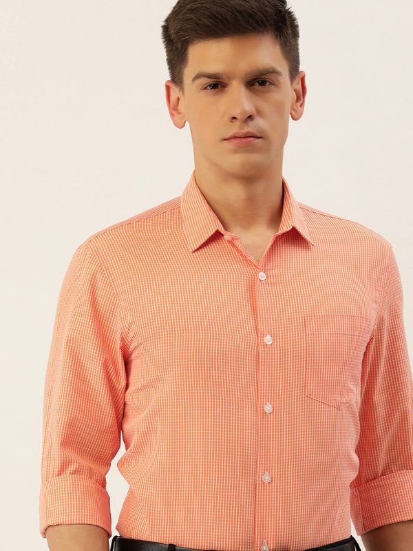 Excalibur Men Slim Fit Checked Formal Shirt