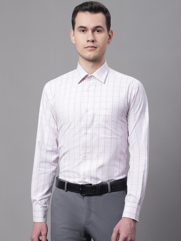 Cantabil Men Grid Tattersall Checked Formal Shirt