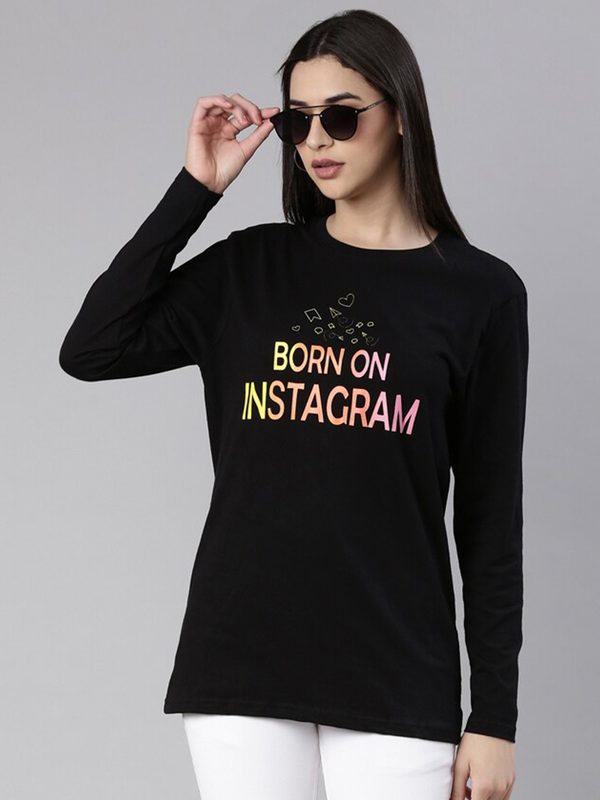 Kryptic Women Typography Printed Oversize Fit Pure Cotton T-shirt