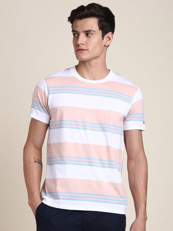 Dennis Lingo Striped Pure Cotton Slim Fit T-shirt