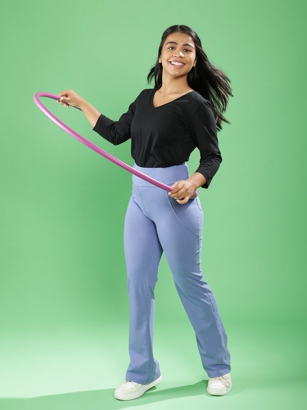 Blissclub The Groove In Women High Waist Flared Track Pants - Regular