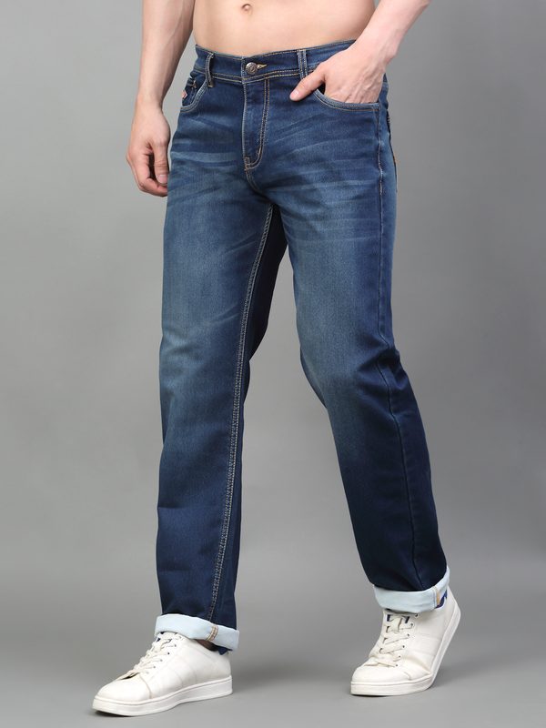 LOUIS STITCH Men Relaxed Fit Light Fade Stretchable Jeans