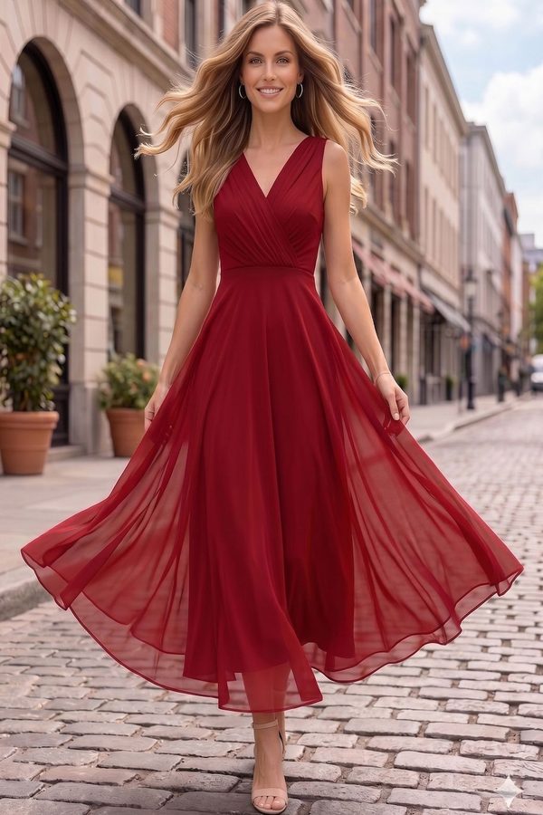 aayu Georgette Maxi Wrap Dress