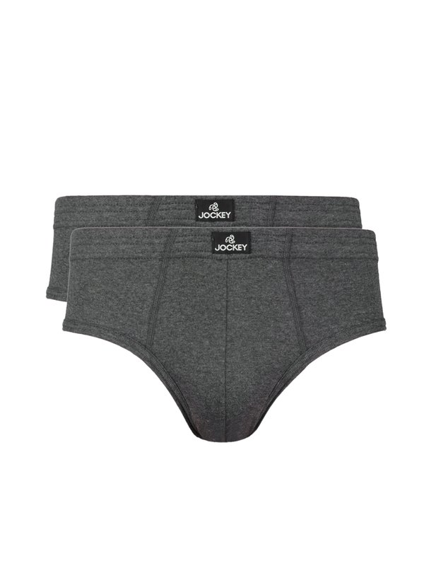 Jockey ELANCE Men Charcoal Pack of 2 Briefs 1009