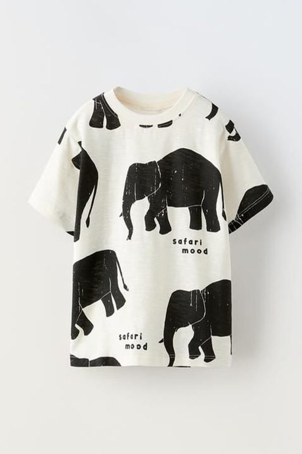 Googo Gaaga Boys Round Neck Animal Graphic Printed T-shirt