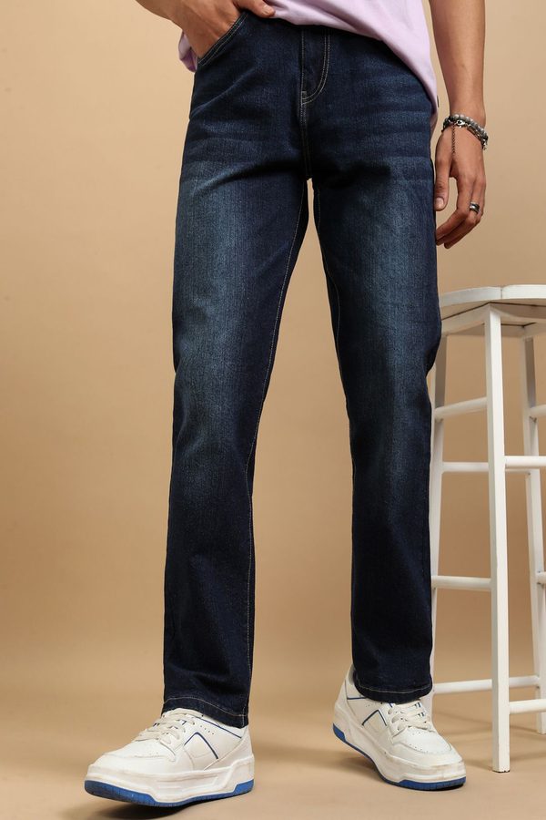 HIGHLANDER Men Straight Fit Light Fade Stretchable Jeans