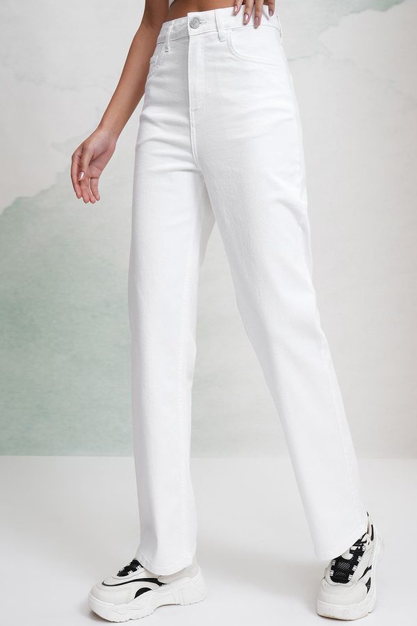Tokyo Talkies Women Straight Fit High-Rise Stretchable Jeans