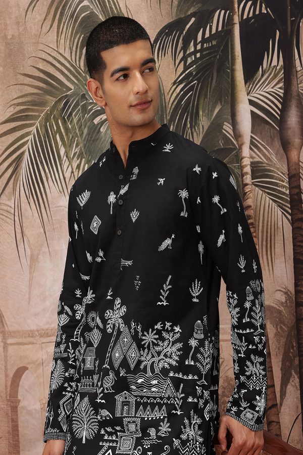 Sangria Tribal Print Pure Cotton Kurta