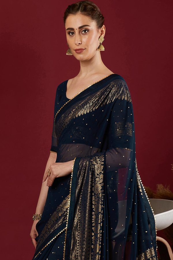 KALINI Women Woven Design Saree With Unstiched Blouse Piece