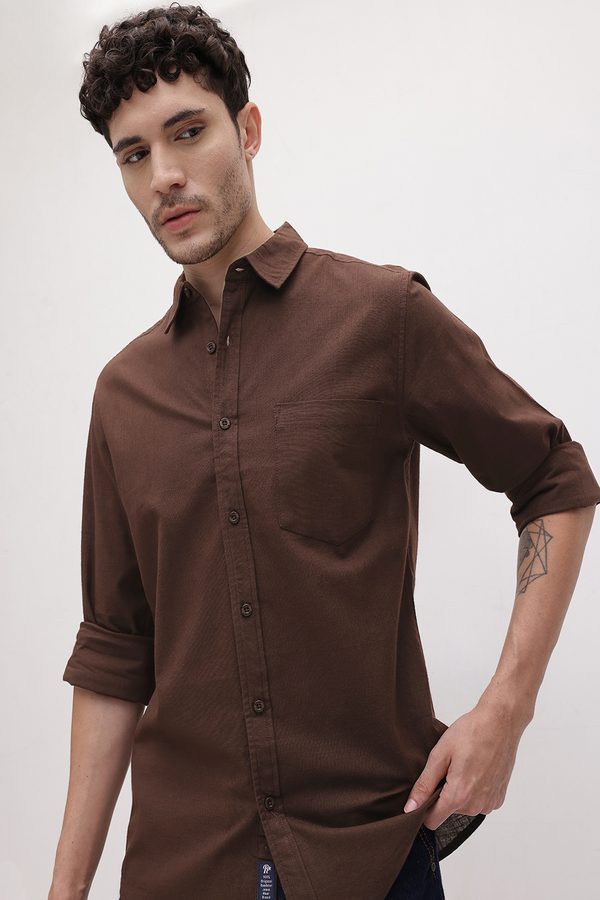 The Roadster Life Co. Spread Collar Pure Cotton Casual Shirt
