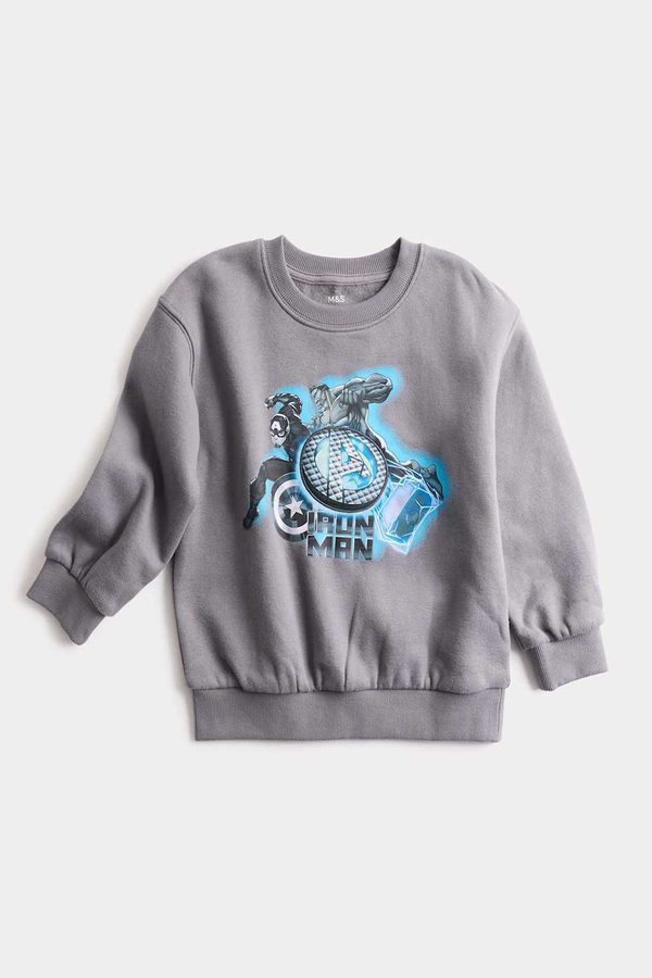 Marks & Spencer Cotton Rich Avengers Sweatshirt