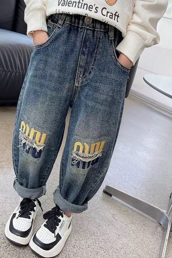 Googo Gaaga Boys Textured Embellished Jeans