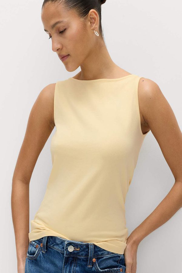 Marks & Spencer Cotton Rich Slash Neck Slim Fit Vest