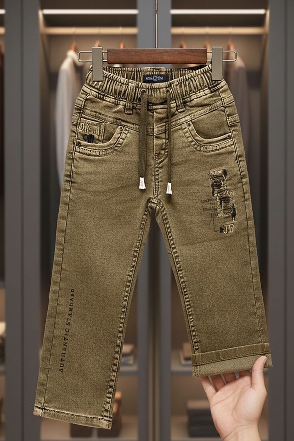 JFR Boys Straight Fit Low-Rise Mildly Distressed Light Fade Jeans