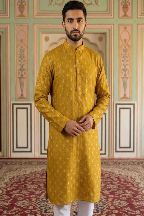 Jompers Men Floral Printed Floral Kurta