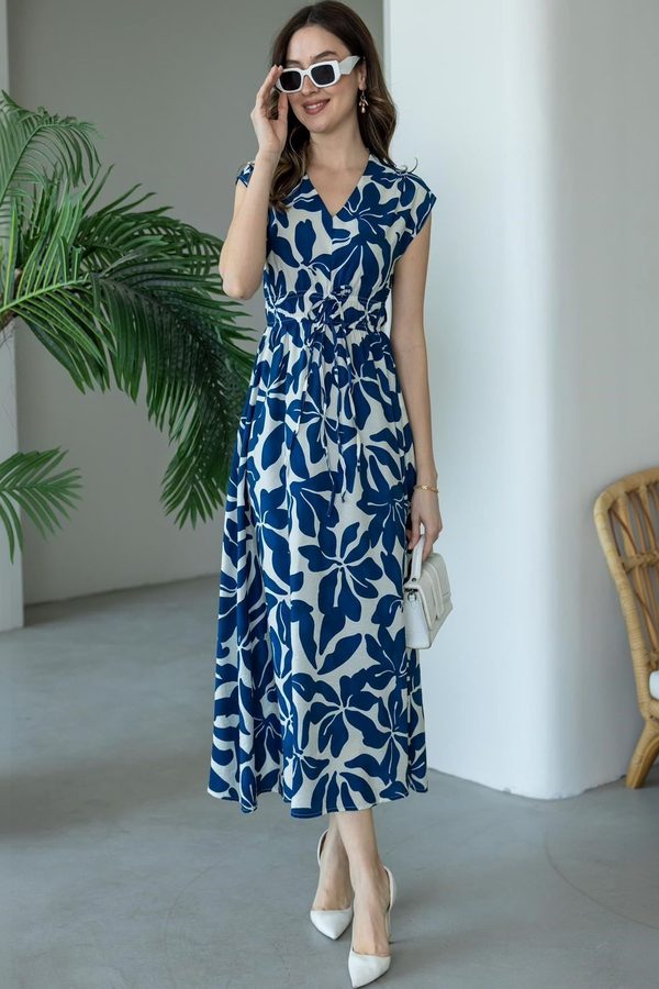NWH Floral Print A-Line Midi Dress