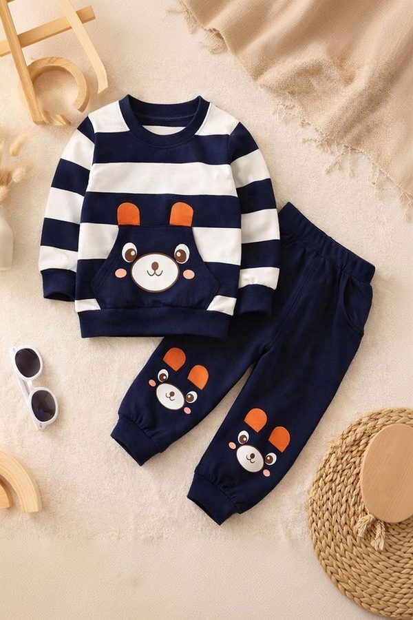 Y TULSI Unisex Kids Striped Trousers