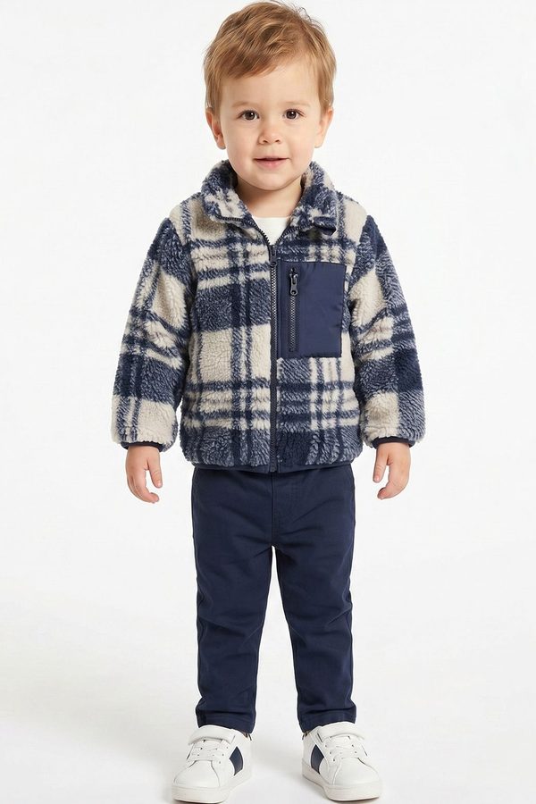 MINI KLUB Boys Checked Insulator Antimicrobial Jacket