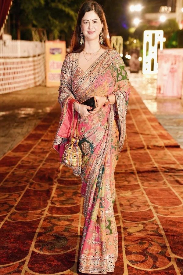 KL9KIDS Mirror Work Art Silk Heavy Work Banarasi Saree