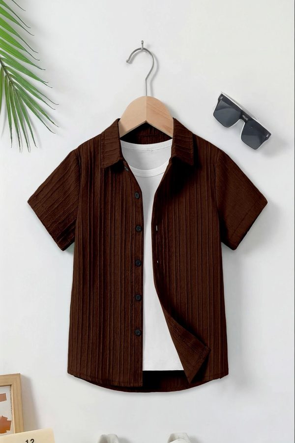 BAESD Boys Premium Striped Casual Shirt