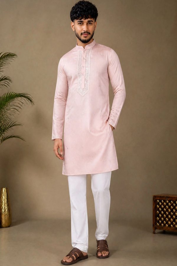 Anouk Men Embroidered Thread Work Kurta