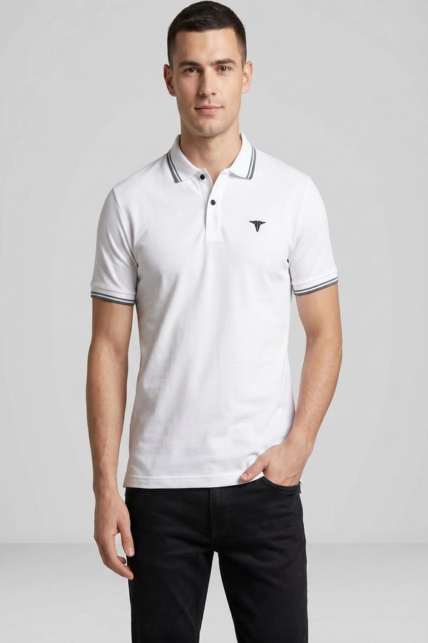 R.Code by The Roadster Life Co. Men Brand Logo Polo Collar T-shirt