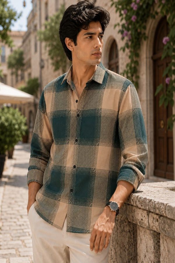 Metronaut Men Buffalo Checks Checked Casual Shirt