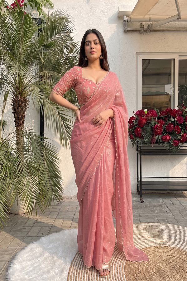 Shreevally Embroidered Organza Designer Saree
