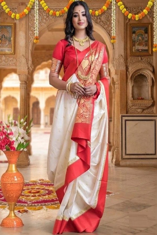 Vibhagyaa Ethnic Motifs Zari Art Silk Designer Banarasi Saree
