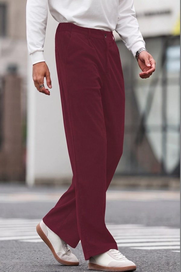KAJARU Men Pleated Cargos Trousers