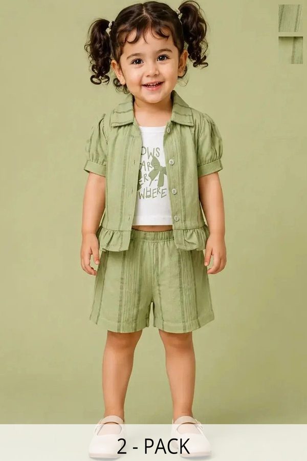 Bloomup Girls Printed T-shirt with Shorts