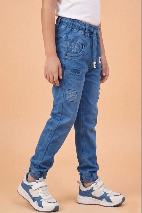 BAESD Boys Jogger Mid-Rise Cuffed Hem Jeans