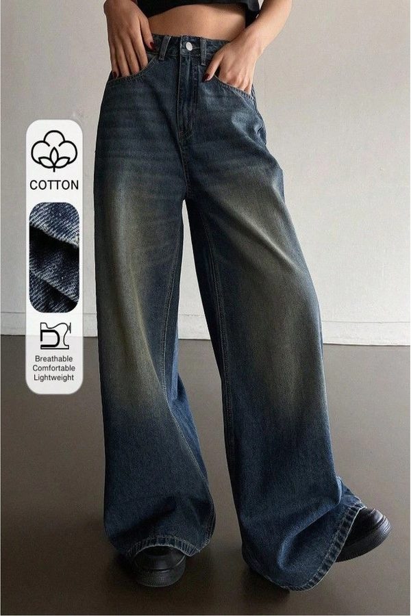 Encrypt Women High-Rise Low Distress Light Fade Jeans