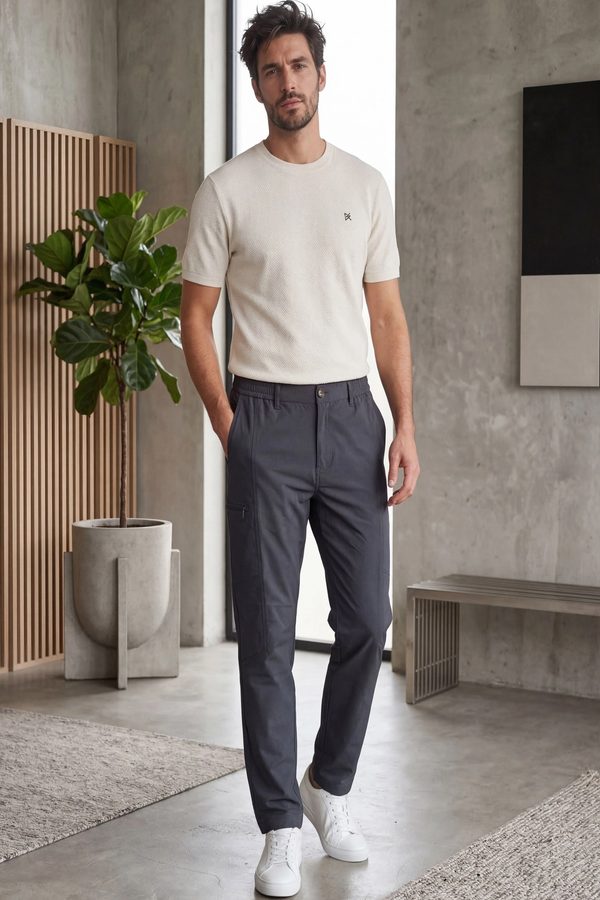 Mast & Harbour Men Smart Wrinkle Free Chinos Trousers