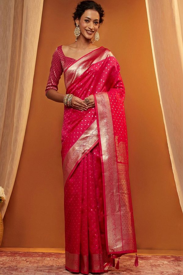 Garden Vareli Woven Design Zari Art Silk Saree