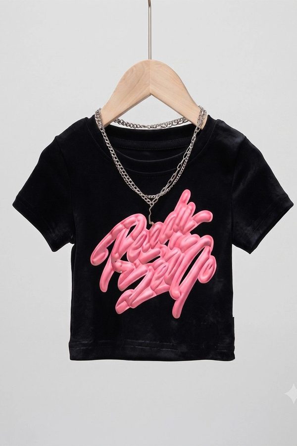 YK Print Cotton Crop Top