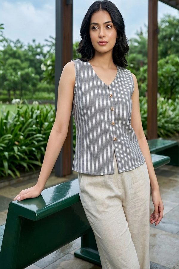 KALAMIR Striped Top